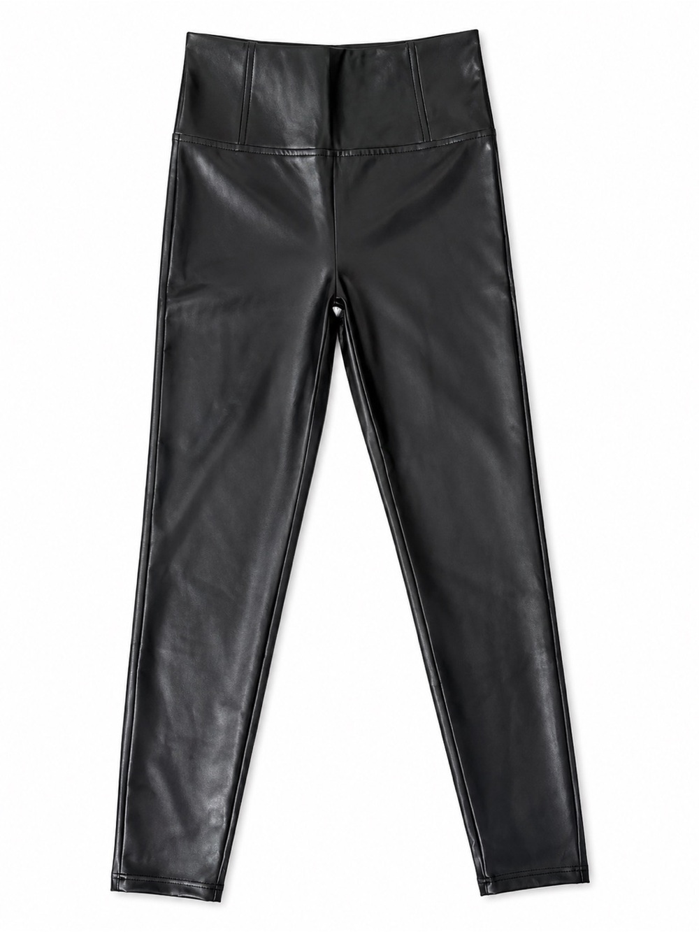 NWT Laundry By Shelli Segal Black Faux Leather High-Waist Leggings